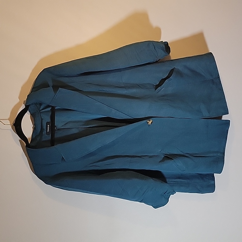 Torrid Studio Linen Blazer Blue size 2